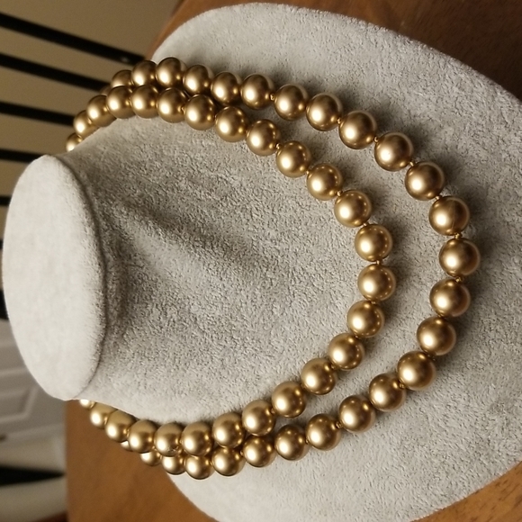 Copper color beaded necklace - Picture 5 of 8